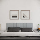 Cabeceira em Módulos Estofados Cama Queen 160 cm x 45 cm marca RR Shopp color Cinza-claro