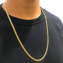 Corrente Masculina Outlet Premium Ouro 4mm 70cm Aço Inox Não Perde A Cor Cor Dourado