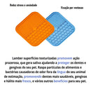 Tapete De Lamber Para Cães Gatos Comedouro Com Ventosa Pet Cor