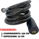 Trava Segurança Cadeado Para Bicicleta Com Suporte Chave