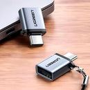 Cabo Adaptador Ugreen OTG Usb 3.0 Para Usb-C Tipo-C Com Chaveiro