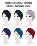 Kit 6 Turbante Chapéu Fechado Indianos Feminino Elegante Cor Sortido