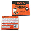Kit Jogo Fresas Tupia Para Madeira 12 Peças Haste 6 Mm Evald