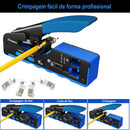 Alicate Crimpar Rj45 Ez Cabo Rede Vazado Rj11 Cat5 Cat6 Cat7