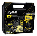 Parafusadeira e Furadeira à Bateria 12V Bivolt PFE-12EV IMPACTO, Maleta e Kit EVALD