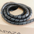 Fapaza Organizador De Cabos Espiral 1/2 polegada com 50 metros cor preto