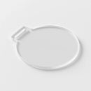 100 Medalhas Redonda 5cm Acrílico Cristal 2mm Fita Amarela