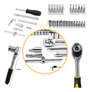 Kit Chaves Canhão Catraca Reversível Soquetes Profissional