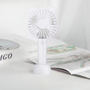 Mini Ventilador De Mão Portátil Recarregável Três Velocidade Cor Branco