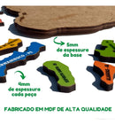 Maninho Quebra-cabeça Grande Pedagógico Em Madeira Mapa Brasil