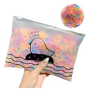 Kit 500 Elásticos Silicone Estojo Cor Colorido Cabelo Liguinha