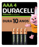 Carregador Duracell + 4 Pilhas Rec Aa + 4 Pilhas Aaa Rec