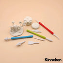 Kit Estecas 9 Ferramentas para Massas, Argila, Modelagem, Massinha, Biscuit Kinneken