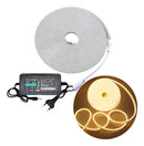 5m Mangueira Fita Led Neon Corte2,5cm Alto Brilho+ Fonte Cor da luz Branco-quente