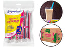 Canudo Colher Mexedor Preto Strawplast Para Drinks 100 Und