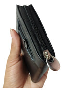 Águia Couro Carteira Masculina Com Zíper Carteira Cor Preto Couro Legitimo