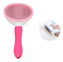 Escova Pelos Pet Automatica Rasqueadeira Magica Gato Cao New Cor Rosa