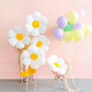 10 Balão Flor Margarida Branca 45cm Decoração Festa