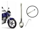 Antena Inox Corta Linha Pipa Moto Guidão Retrátil Anti Cerol