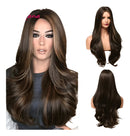 Peruca Lace Wig  Organica Premium Levemente  morena iluminada