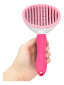 Escova Pelos Pet Automatica Rasqueadeira Magica Gato Cao New Cor Rosa