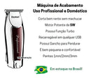 Máquininha Barba E Cabelo Acabamento Kemei Sem Fio Recarregável KM-9163