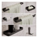 Kit Acessórios Banheiro Preto 6 Peças Lavabo Moderno