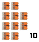 Conector Emenda Wago 3 Vias 4mm Transparente-221-413 - 10 Pç
