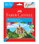 Lápis De Cor Faber Castell Escolar 24 Cores Ponta Max