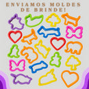 Massinha De Modelar Diver Massa diver Toys kit com 20 Potinhos 50g Com Moldes Sortidos