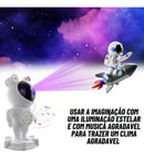 Projetor De Luz Caixa De Som Noturna Galáxia Astronauta Star Cor da cúpula Branco Cor da estrutura Branco