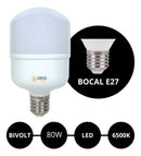 Lâmpada Bulbo Led 80w Alta Potência Branco Frio Bivolt E27 Branco-frio