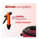 Mangueira De Jardim Trançada 30m Preta Reforçada Não Dobra