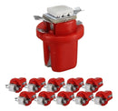 Kit 10 Lampada T5 B8.5 D Painel Led Cores  Vermelho