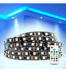 Fita Led Ws2811 Endereçável 5 Metros 300 Leds 12v Ip20 Vlx Luz Rgb Preta