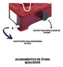 Fogão Portátil 2 Bocas Camping Camper Cores Variáveis