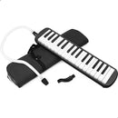 Escaleta 32 Teclas Instrumento De Sopro Gaita teclado Com Capa Melodica Infantil Preta Bertô Mangueira e Bocal