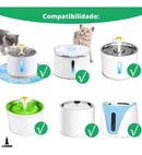 Kit com 4 Filtros Refil marca Lorben para Bebedouro de Gato e Cão - Filtra e Purifica a Água, Garantindo Saúde do Pet