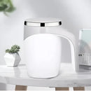 Caneca Térmica Copo Magnética Mixer Café Inox Misturador Cor Branco Liso 380mL