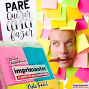 40 Blocos Recados Cole Fácil Neon 38x50mm 100 Folhas Cores: Rosa Azul Laranja Amarelo Imprimaster