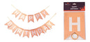 Faixa Decorativa Grande - Happy Birthday Glitter Gold Cor Rose gold