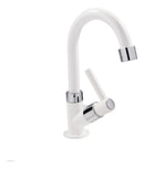 Torneira Para Banheiro Bancada 1/4 De Volta Alavanca Branco