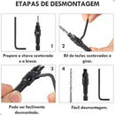 Jogo Com 5 Brocas Para Madeira Com Escareadores Ajustáveis