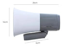 Megafone Profissional Gravador Amplificador Recarregável Voz Sirene Portatil Usb Cor Branco