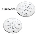 Kit 02 Ralos Tampa Grelha Inox Redonda 10 Cm Fecho Rotativo