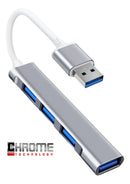 Hub Usb 4 Portas Usb 3.0 5 Gbps Extensor Adaptador Usb 3.0 Computador Pc Notebook Chrome Technology