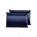 02 Fronhas De Cetim Anti Frizz 70cm AZUL MARINHO