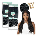 Kit 2 Cabelo Jumbo Boho Curl Cherey 4 Castanho Escuro