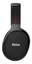 Headphone Philco Bluetooth Pfo01btp Wave Cor Preto Com rádio e leitor SD Microfone integrado