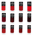Kit 12 Esmaltes Anita Tons De Vermelhos